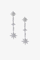 Cubic Zirconia Star Drop Earrings - Shah S. Sahota